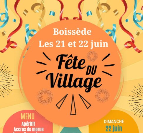 Un weekend festif et convivial à Boissède les 21 et 22 juin.