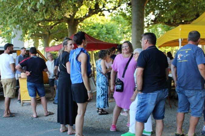Festival 100% Comminges à Ciadoux (au centre M. Gasto Oustric présidente de la 5C)