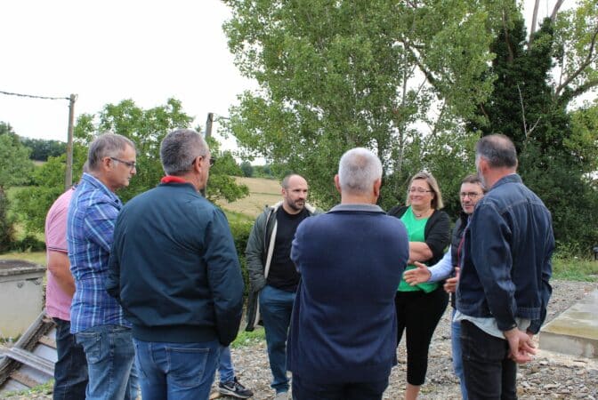 Visite de la station d'épuration rénovée à l'abattoir de Boulogne. (C. Déqué, M. Gasto-Oustric, E. Barnay)