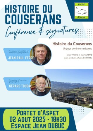 l’histoire du Couserans coécrit avec Gérard Tougne.
