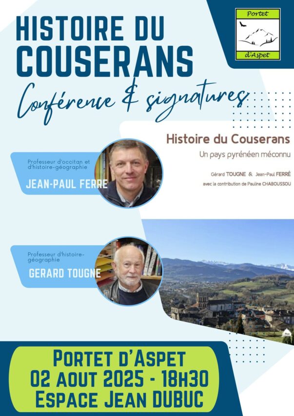 l’histoire du Couserans coécrit avec Gérard Tougne.