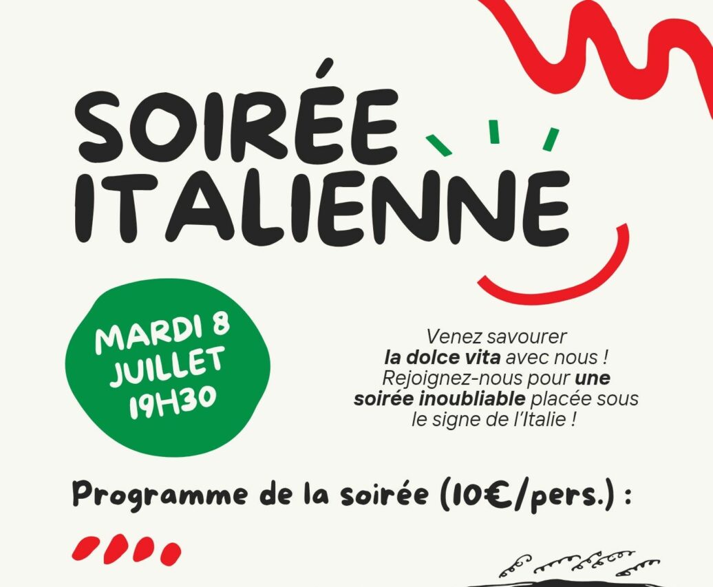 Une soirée sous le signe de l'Italie à la piscine de l'Isle.