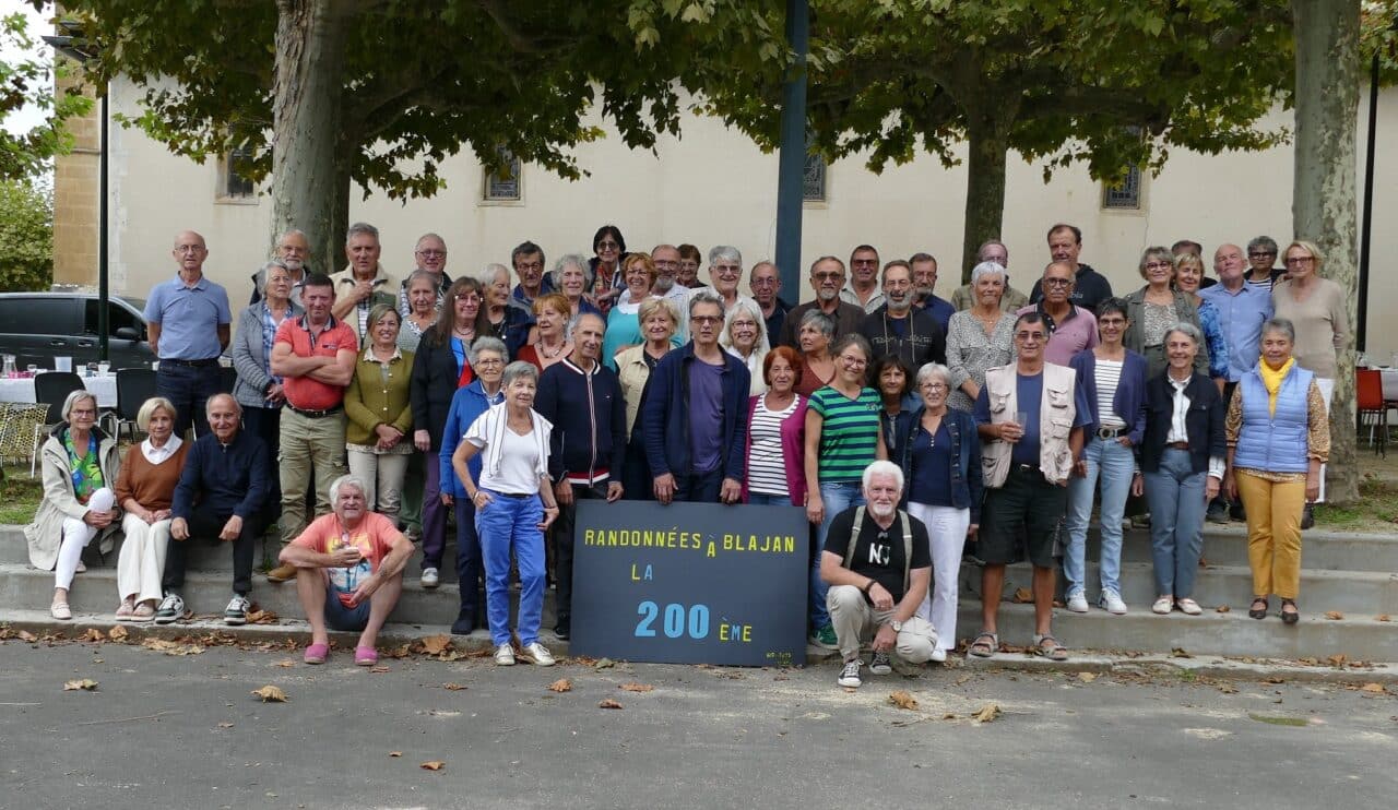 Une belle fête pour la 200ème sortie de Randonnées à Blajan.