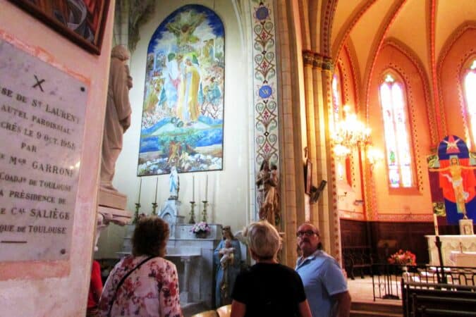 Les oeuvres de René Gaston-Lagorre dans l'église de Saint Laurent sur Save.