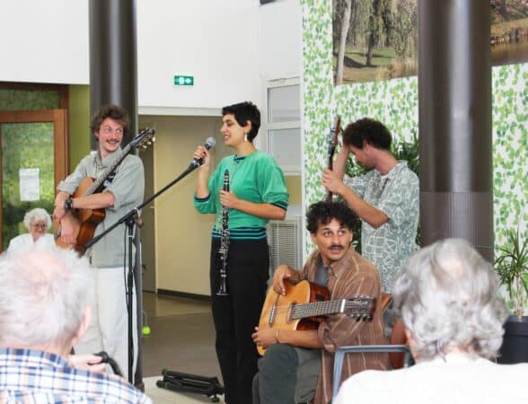 Le groupe Gra!ns a offert un superbe concert aux résidents de l'Ehpad, dans le cadre du festival Jazz sur son 31.