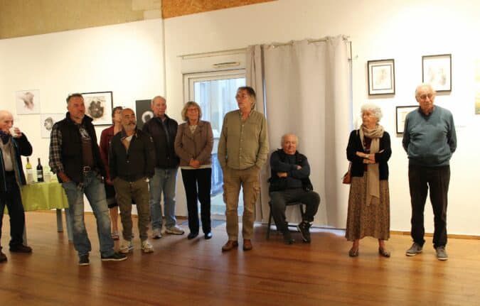 Le vernissage de l'exposition de Bill Peel, Maryse Casanova et Liz Green au Musée de peinture de Saint-Frajou.