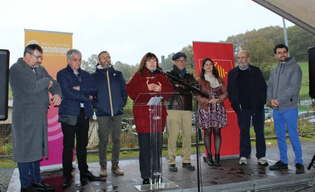 La Maison de Santé d'Aurignac a fêté ses 10 ans (de g à dr le maire JM Losego, JC Durroux 5C, L. Gojard, la Présidente Carole Delga, Dr Delpu, AL Roudière, M. Dutech président FECOP, dr Chabardès).