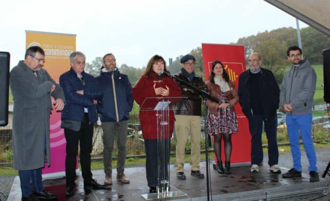 La Maison de Santé d'Aurignac a fêté ses 10 ans (de g à dr le maire JM Losego, JC Durroux 5C, L. Gojard, la Présidente Carole Delga, Dr Delpu, AL Roudière, M. Dutech président FECOP, dr Chabardès).