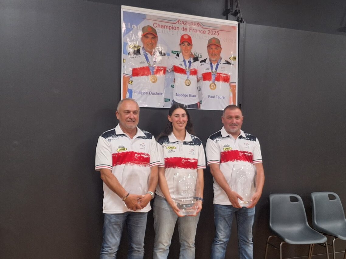 L'équipe championne de France en triplette