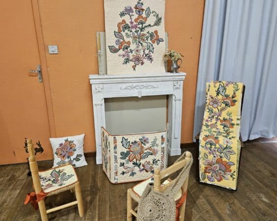 L'exposition de broderie de l'association De Fil en Aiguille.