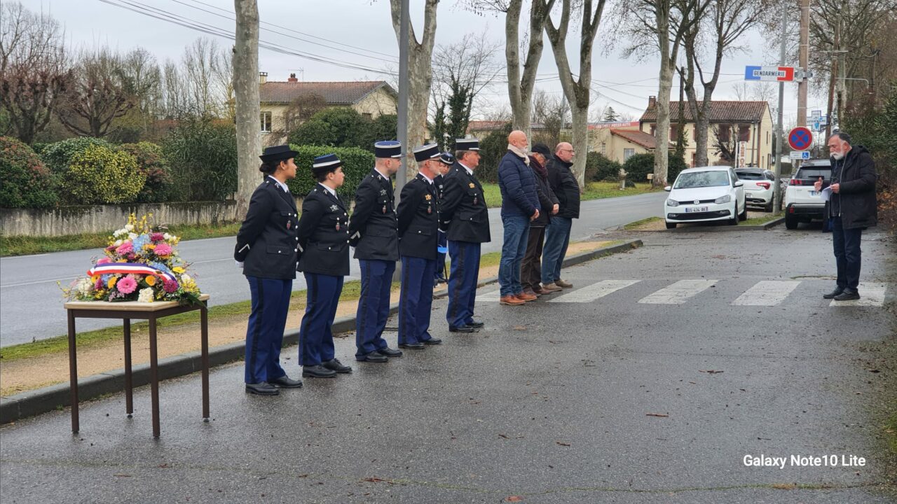 Durant le discours de Yannick Foucaud "N'oublions jamais"