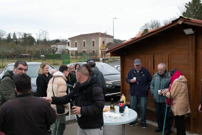 Le pot de l'amitié après l'AG de l'Amicale de Pêche à Saint-Marcet.