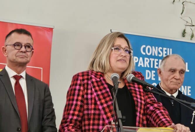 La Communauté Coeur et Coteaux du Comminges, partenaires essentiels des projets de territoire. (Magali Gasto-Oustric, présidente de la 5C à l'inauguration du tiers-lieu de Charlas)