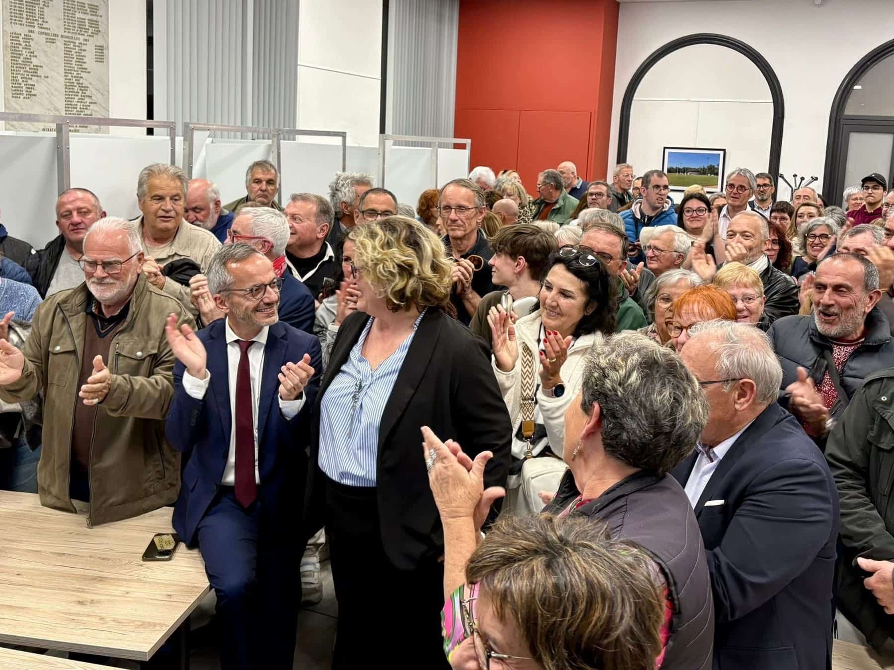 Il y avait foule pour entourer Cathy et Sébastien 