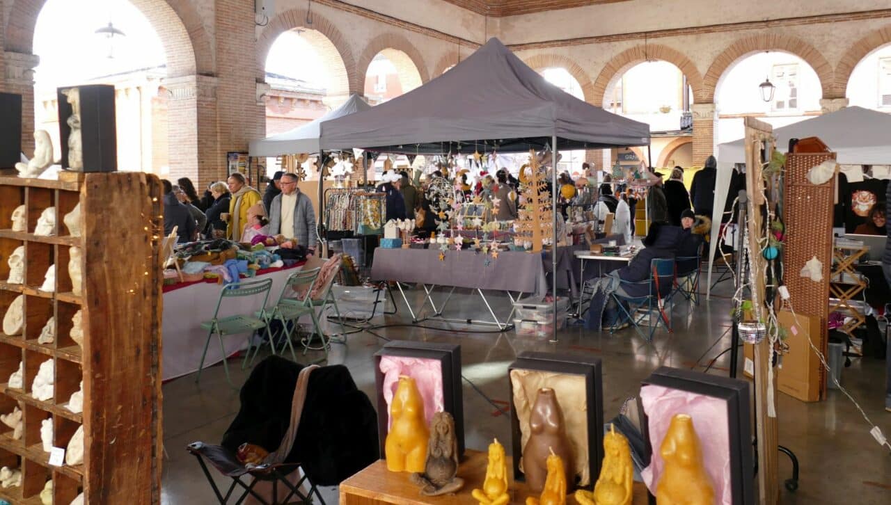 Rue Jean Jaurès et sous la halle centrale