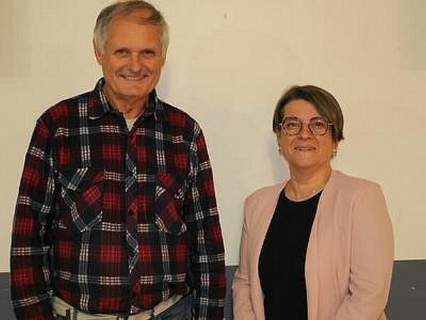 Chantal Denax, tête de liste Vivre mieux à L'Isle en Dodon, et Michel Monferran, qualifiés pour le second tour des municipales.