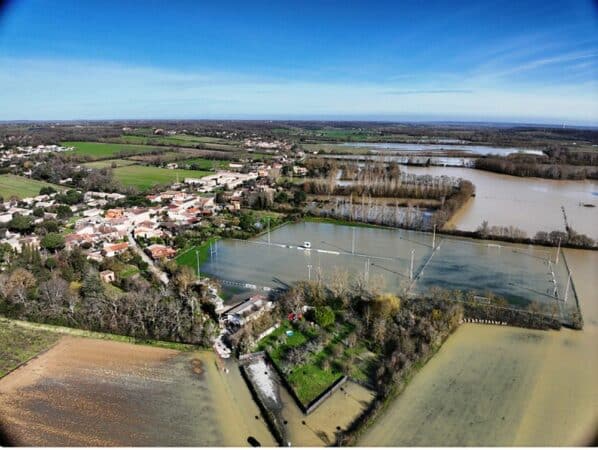 Inondations à Saint-Paul sur Save (photo Syndicat de rivière Save et affluents).