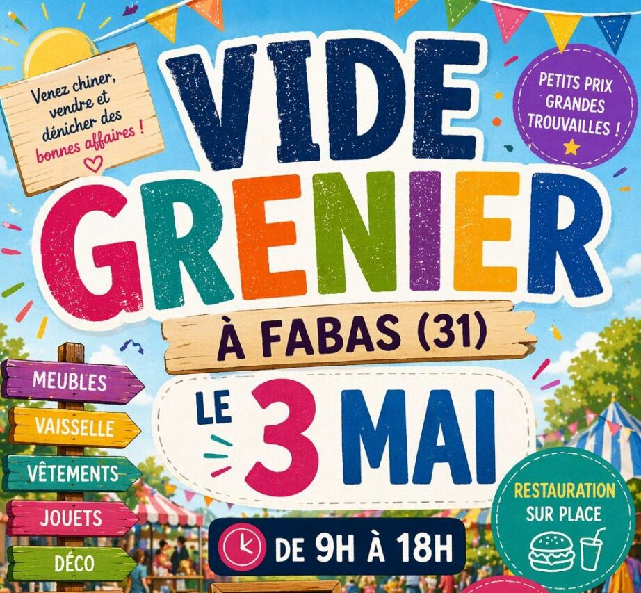 Pour chiner et faire de bonnes affaires dans un ambiance conviviale, une adresse : le vide-greniers de Fabas.