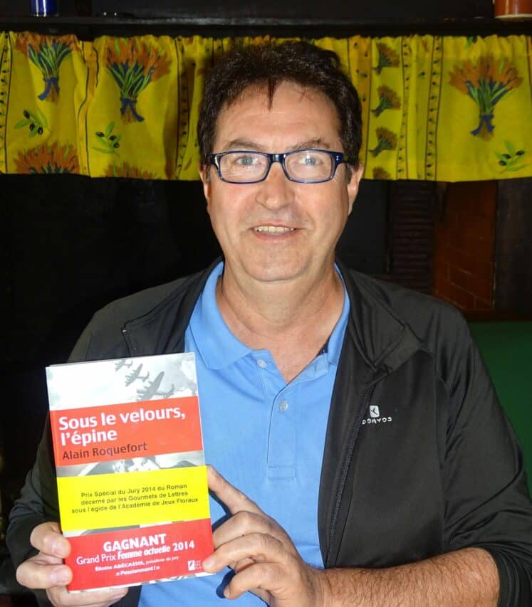 Auteur capé et éclectique, Alain Roquefort présentera son dernier roman Le museau de la chèvre, à Saint-Frajou (ici avec son premier livre récompensé photo archives).
