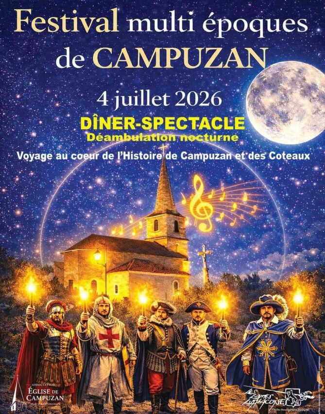 Des animations historiques, un dîner-spectacle, un défilé aux flambeaux et plein d'autres surprises au Festival Multi époques de Campuzan.