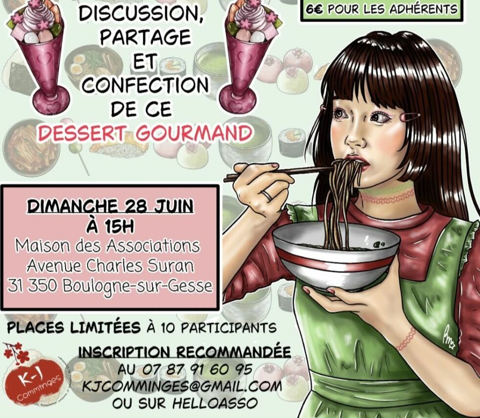 Un atelier gourmand avec KJ Comminges, la préparation du parfait Japonais.