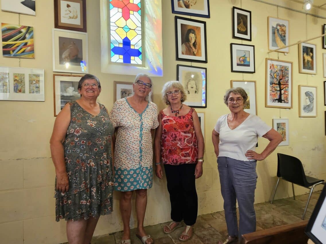 Une partie des talentueux artistes qui exposent jusqu'au 29 juillet à la chapelle Sainte-Germaine.