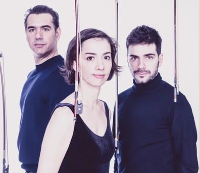 Charlotte Juillard au violon, Grégoire Vecchioni à l’alto et Christophe Morin au violoncelle.