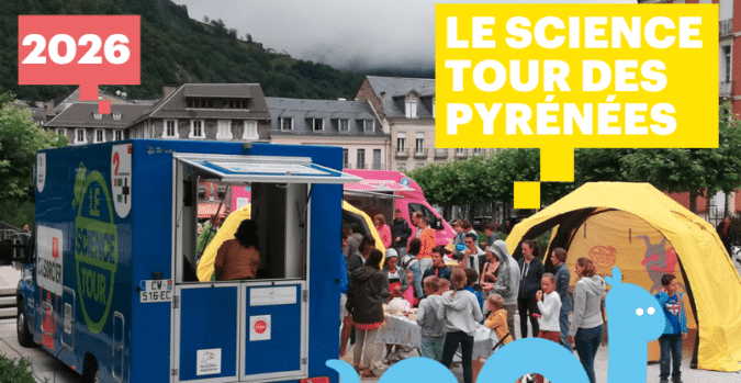Etape à Castelnau du Science tour des Pyrénées, un dispositif éducatif et ludique pour mieux comprendre les enjeux environnementaux du massif pyrénéen.
