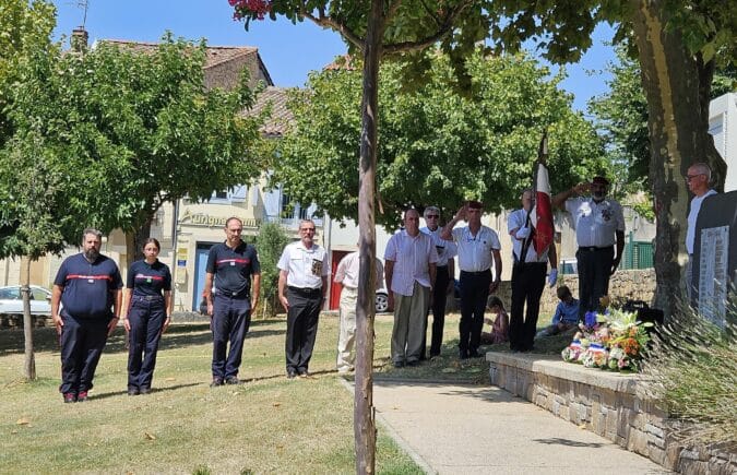 Cérémonie du souvenir à Aurignac pour les fêtes de la Saint Pierre.