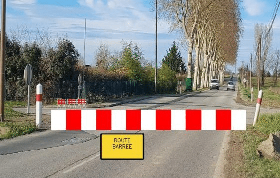la circulation sera interdite sur la RD 6 ainsi que sur le chemin des Vignes